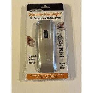 NEW HANDY TRENDS DYNAMO WIND-UP FLASHLIGHT - No Batteries Required